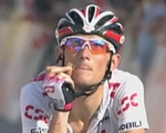 Der Sturz von Frank Schleck während der fünften Etappe der Tour de Suisse 2008